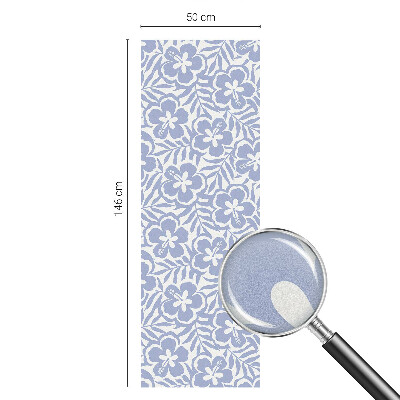 Frostad fönsterfilm med färgat mönster Hibiskusblommor