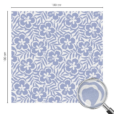 Frostad fönsterfilm med färgat mönster Hibiskusblommor