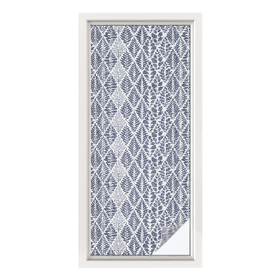 Dekorplast till fönster mosaik Mönstrade löv