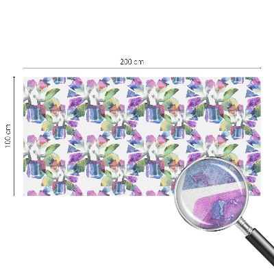 Frostad fönsterfilm med färgat mönster Färgglad abstraktion