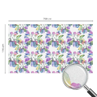 Frostad fönsterfilm med färgat mönster Färgglad abstraktion