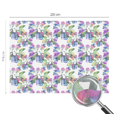 Frostad fönsterfilm med färgat mönster Färgglad abstraktion