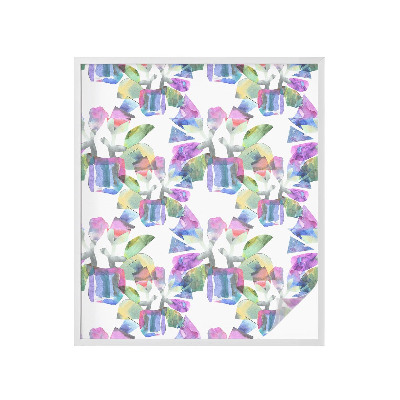 Frostad fönsterfilm med färgat mönster Färgglad abstraktion