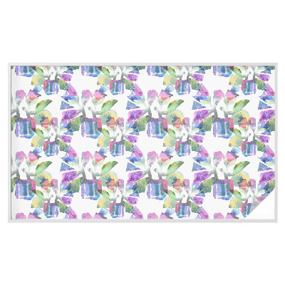 Frostad fönsterfilm med färgat mönster Färgglad abstraktion