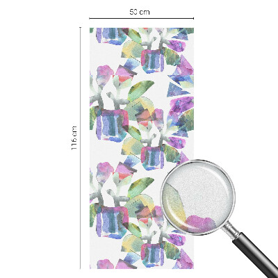 Frostad fönsterfilm med färgat mönster Färgglad abstraktion