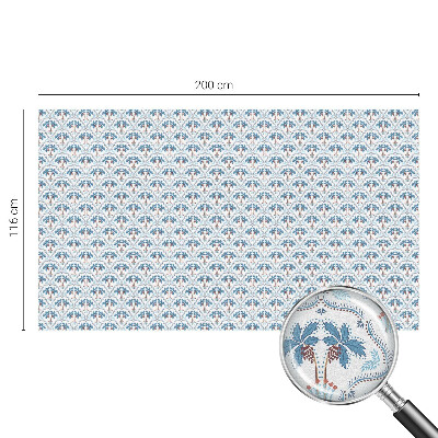 Solfilm fönster insynsskydd Blå palmer