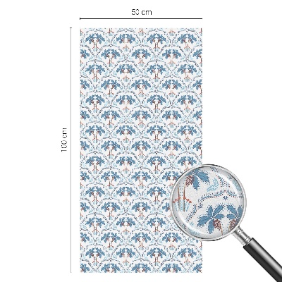 Solfilm fönster insynsskydd Blå palmer