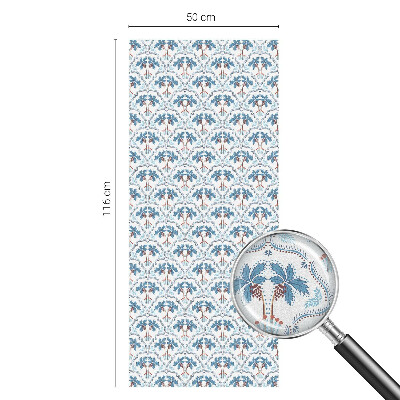 Solfilm fönster insynsskydd Blå palmer