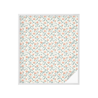 Frostad fönsterfilm med färgat mönster Blommönster