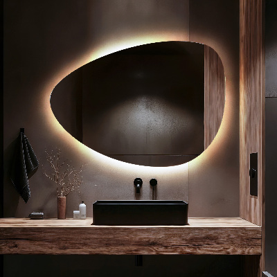 Asymmetrisk äggspegel med LED-belysning