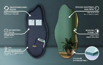 Oregelbunden spegel med led innovativ