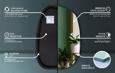 Oregelbunden spegel med led i form av en fläck
