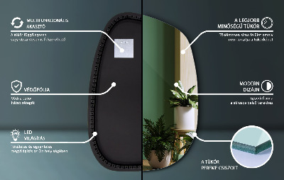 Oregelbunden spegel med led i form av en fläck