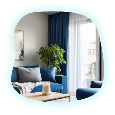 Spegel led belysning organisk form en modern detalj