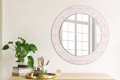 Dekorativ rund spegel Kronblad av blommor