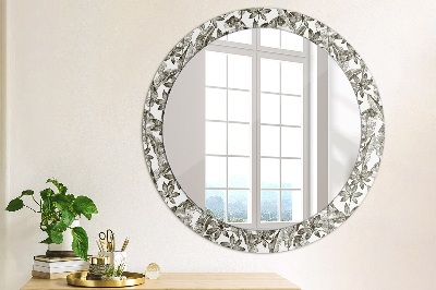 Dekorativ rund spegel Tropiska löv