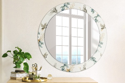 Dekorativ rund spegel Chinoserie