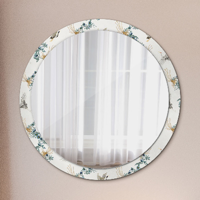 Dekorativ rund spegel Chinoserie