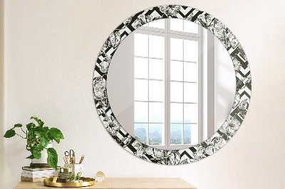 Dekorativ rund spegel Kolibrier