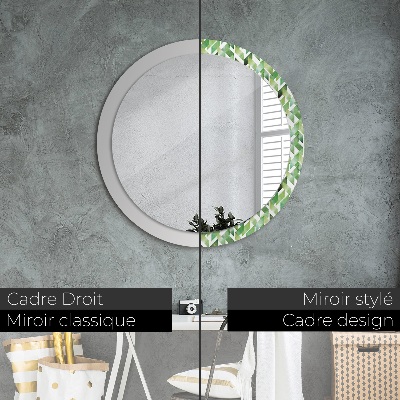Dekorativ rund spegel Fiskben