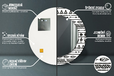 Dekorativ rund spegel Boho minimalistisk