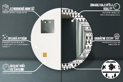 Dekorativ rund spegel Boho minimalistisk