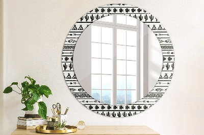 Dekorativ rund spegel Boho minimalistisk