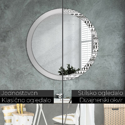 Dekorativ rund spegel Boho minimalistisk