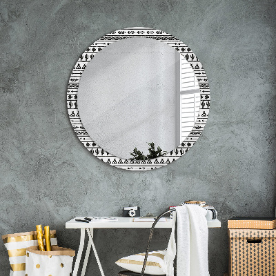 Dekorativ rund spegel Boho minimalistisk