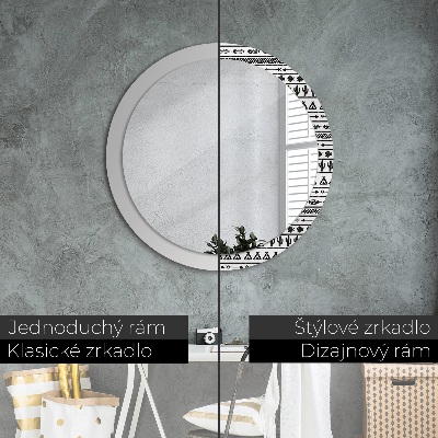 Dekorativ rund spegel Boho minimalistisk