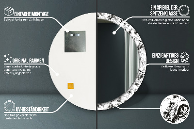 Dekorativ rund spegel med tryck Husdjur katter