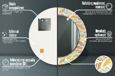 Dekorativ rund spegel Abstrakt