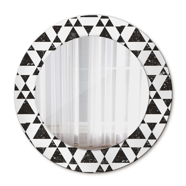 Dekorativ rund spegel Trianglar geometri