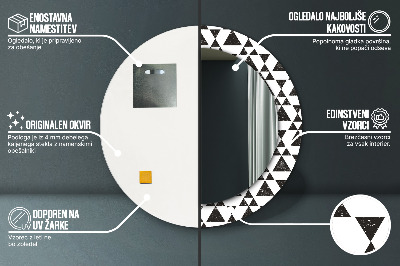 Dekorativ rund spegel Trianglar geometri