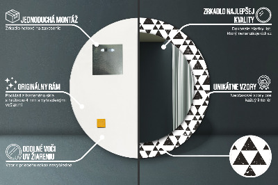 Dekorativ rund spegel Trianglar geometri