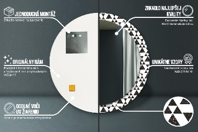 Dekorativ rund spegel Trianglar geometri