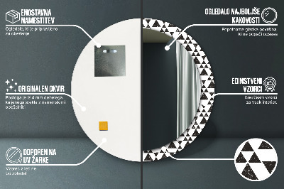 Dekorativ rund spegel Trianglar geometri