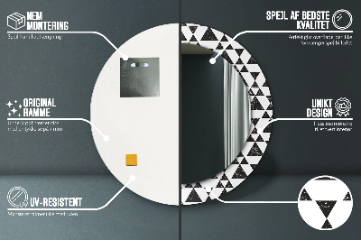 Dekorativ rund spegel Trianglar geometri