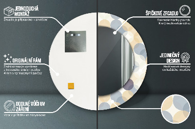 Dekorativ rund spegel Geometriska cirklar