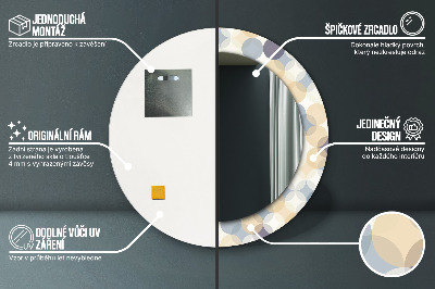 Dekorativ rund spegel Geometriska cirklar