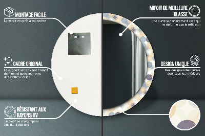 Dekorativ rund spegel Geometriska cirklar