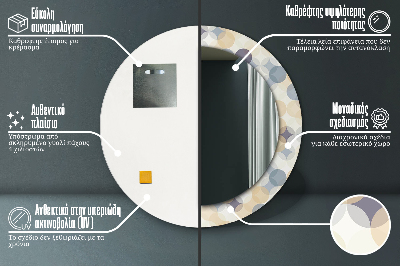 Dekorativ rund spegel Geometriska cirklar