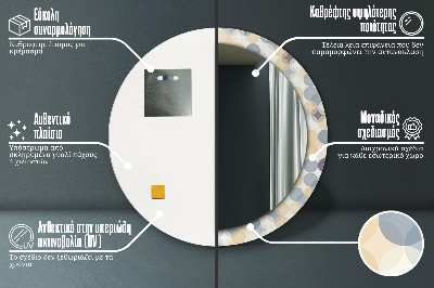 Dekorativ rund spegel Geometriska cirklar