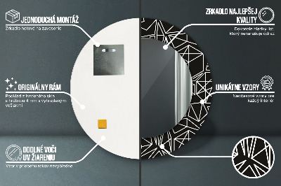 Dekorativ rund spegel Geometriskt mönster