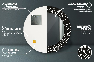 Dekorativ rund spegel Geometriskt mönster