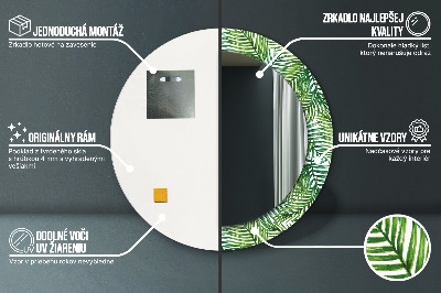 Dekorativ rund spegel Tropisk palm