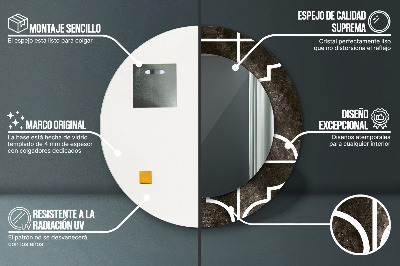 Dekorativ rund spegel Antika kakel