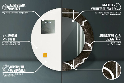 Dekorativ rund spegel Antika kakel