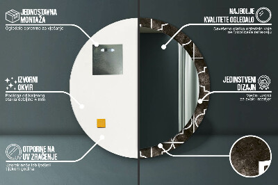 Dekorativ rund spegel Antika kakel