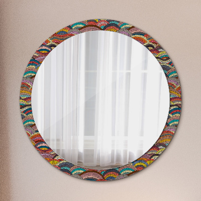 Dekorativ rund spegel Bohemisk prydnad